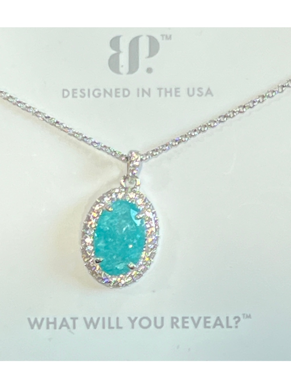 Bomb Party Blue Topaz Ice Crystal Necklace
